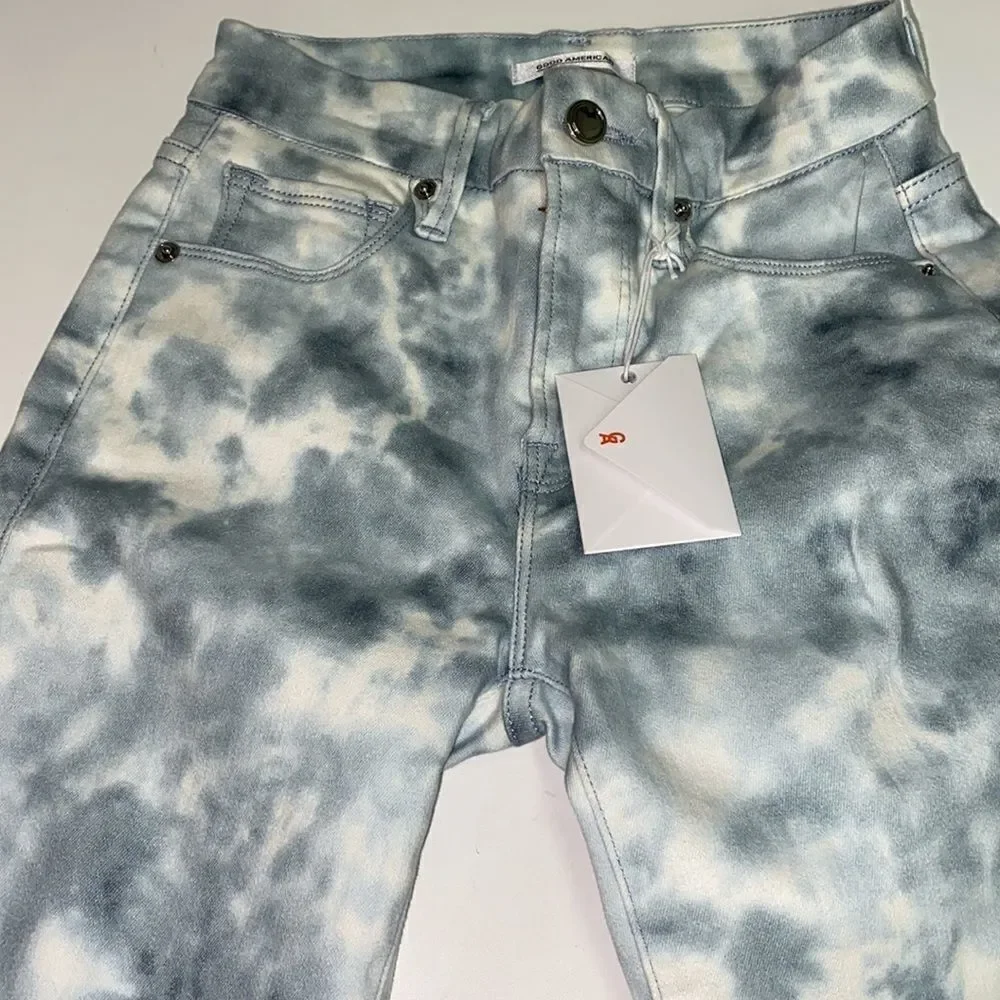 NWT Good American Good Legs size 0/25 Tie Dye C29‎
